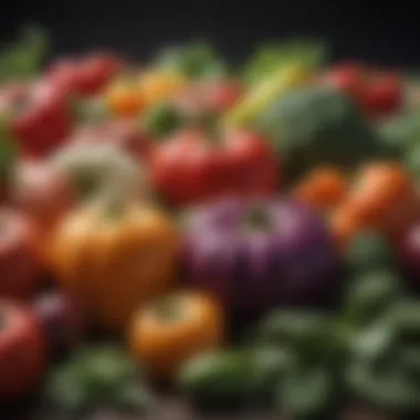 Colorful assortment of fresh vegetables