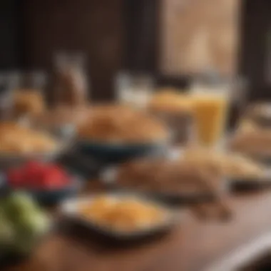 Healthy snacks arranged neatly on a table