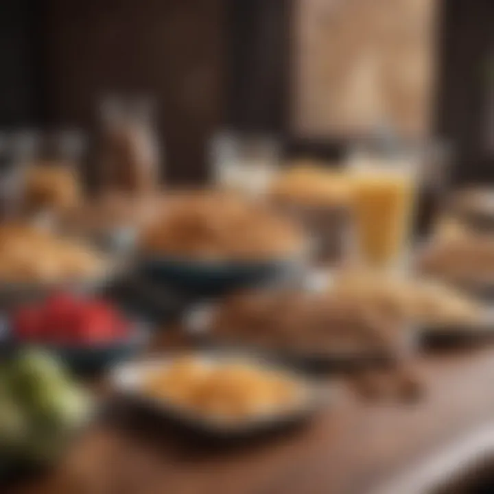 Healthy snacks arranged neatly on a table