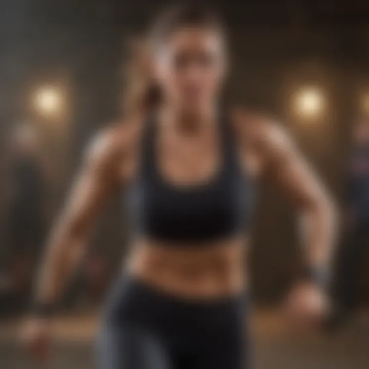 A person engaging in a vigorous workout