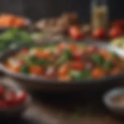 Nutrient-rich meal showcasing vibrant vegetables and lean proteins