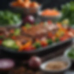 Healthy meal prep featuring colorful vegetables and lean proteins