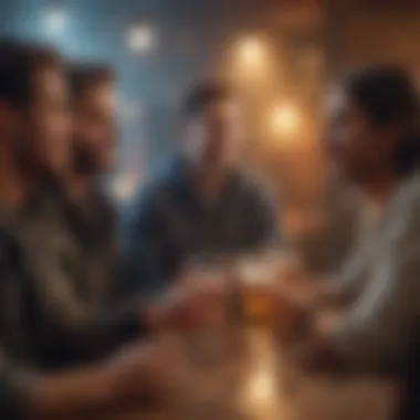 Group of friends enjoying a social gathering without alcohol