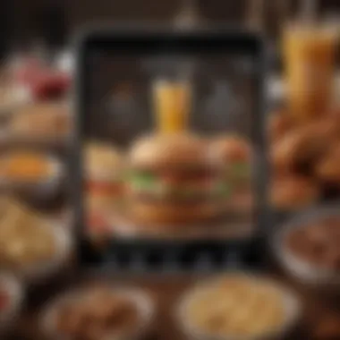 Calorie Information for Food Tracking Collage of various food items with calorie counts displayed
