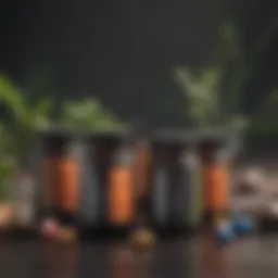 A selection of vibrant supplement capsules and powders