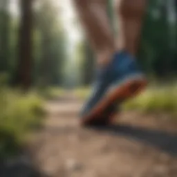 Running shoe showcasing high arch support