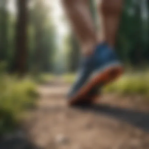 Running shoe showcasing high arch support