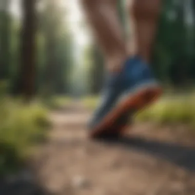 High Arch Support in Running Footwear Running shoe showcasing high arch support