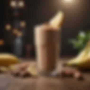 Choco-banana shake with almond milk