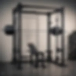 Compact squat rack showcasing space-saving design