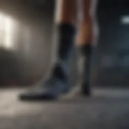 Breathable sock materials showcasing airflow technology