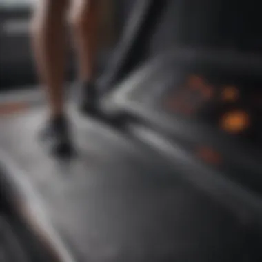 Close-up of treadmill console and user-friendly interface