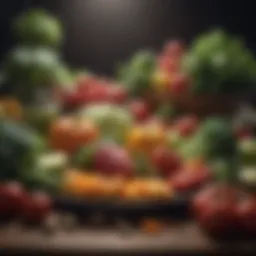 A vibrant assortment of fresh vegetables and fruits rich in nutrients.