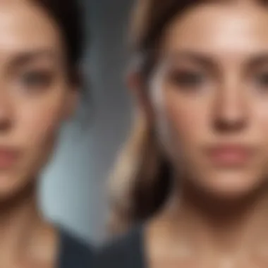 Before and After Weight Loss Skin Transformation Before and after images highlighting the effects of weight loss on skin appearance.