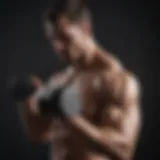 Dumbbell bicep curls demonstrating proper form