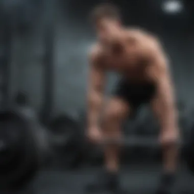 Dumbbell deadlift focusing on lower back and leg strength