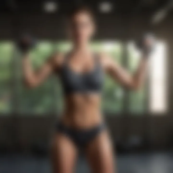 Woman demonstrating a core-strengthening exercise with a focus on waist.