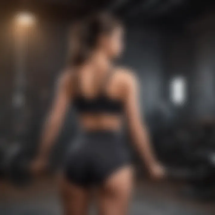 Visual representation of proper posture during waist training exercises.