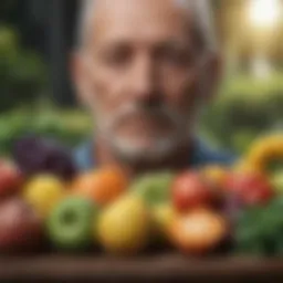 Colorful selection of fruits and vegetables representing balanced nutrition