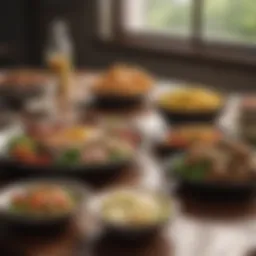 Healthy meal options on a table