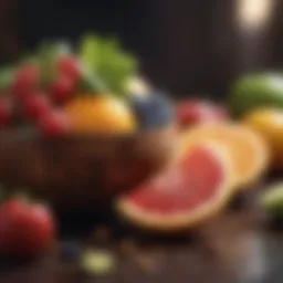 Colorful assortment of fresh fruits for a balanced diet