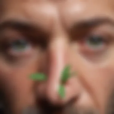 Herbal Solutions for Nasal Relief Close-up of herbal remedies for nasal congestion