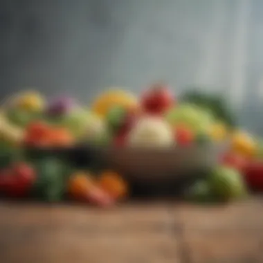 Healthy Diet Choices for Fat Loss A vibrant spread of fresh vegetables and fruits showcasing a healthy diet