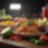 Colorful assortment of whole foods rich in nutrients