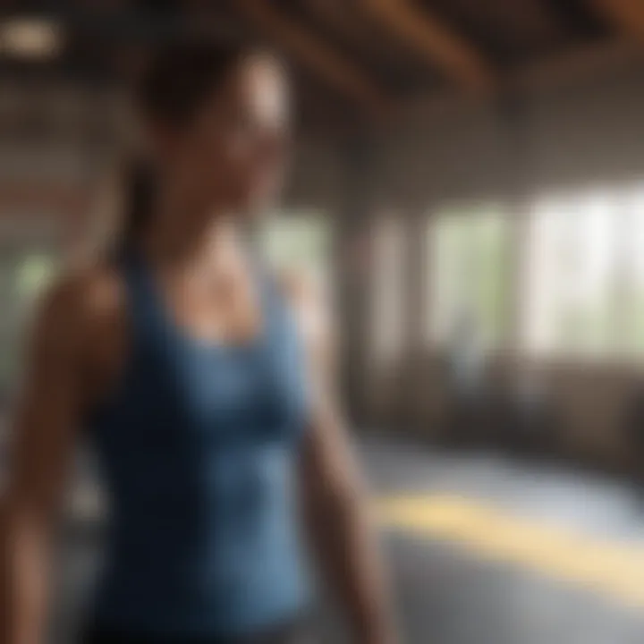 A serene setting illustrating mindfulness and mental focus during fitness training.