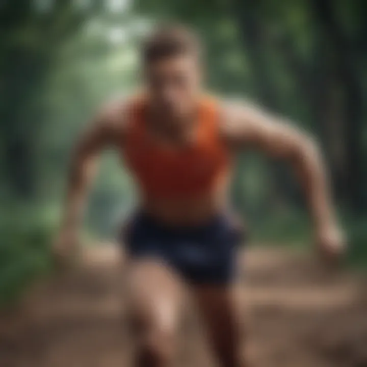 Dynamic illustration of a runner in motion