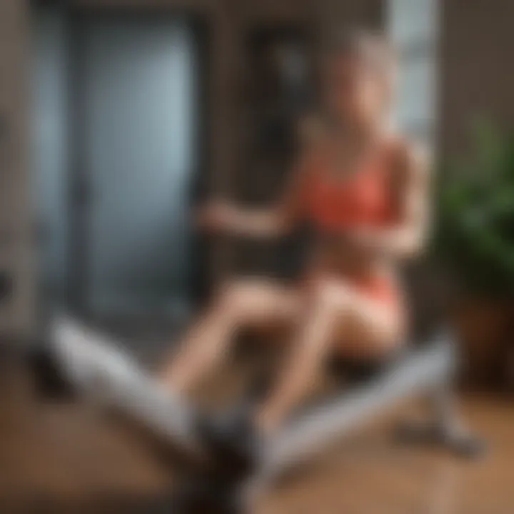 Ergatta Rower in a home gym setting emphasizing versatility