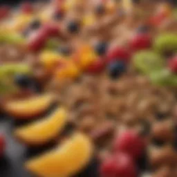 A colorful assortment of fresh fruits and nuts
