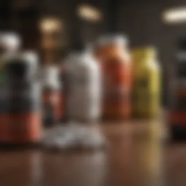 Selection of various dietary supplements on a table