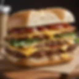 Close-up view of the Jimmy Dean Vegetarian Breakfast Sandwich showcasing its layers