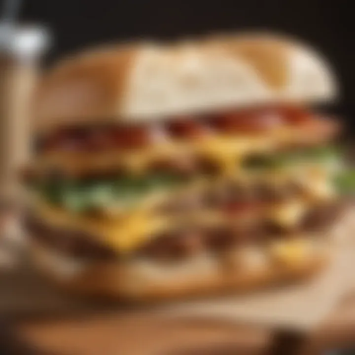 Close-up view of the Jimmy Dean Vegetarian Breakfast Sandwich showcasing its layers