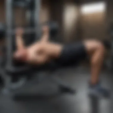 Proper Form on Decline Bench for Abdominal Training Demonstrating proper form on a decline bench for abs