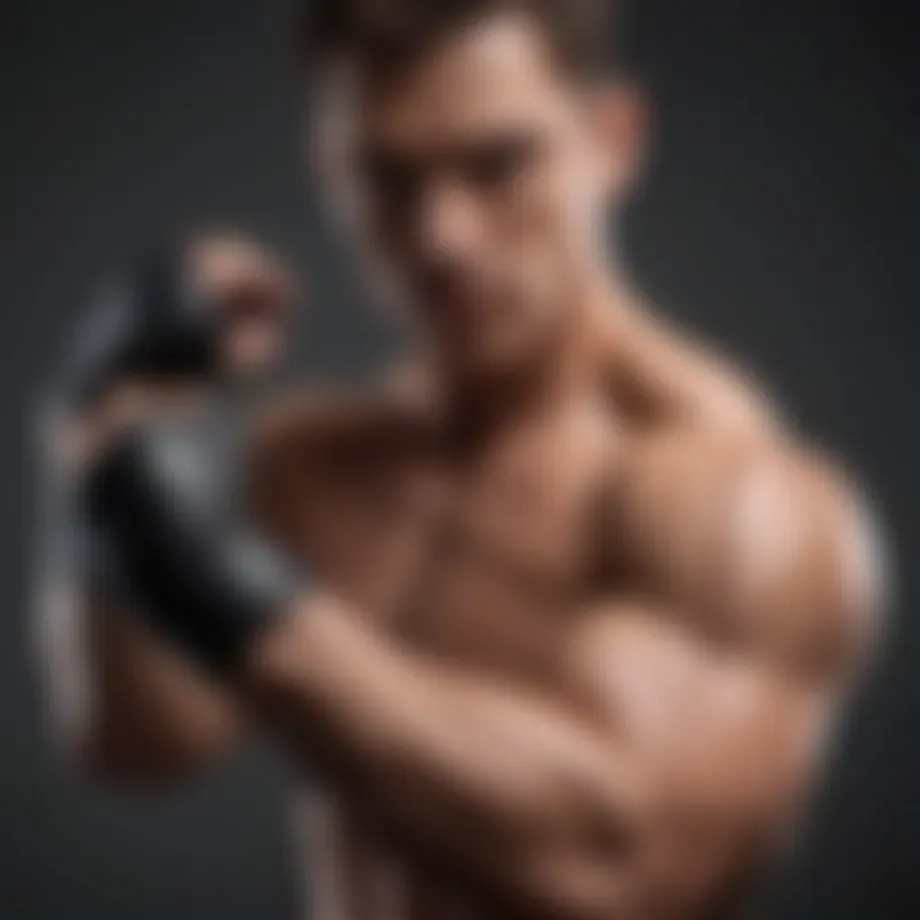 A person showcasing proper arm curl technique