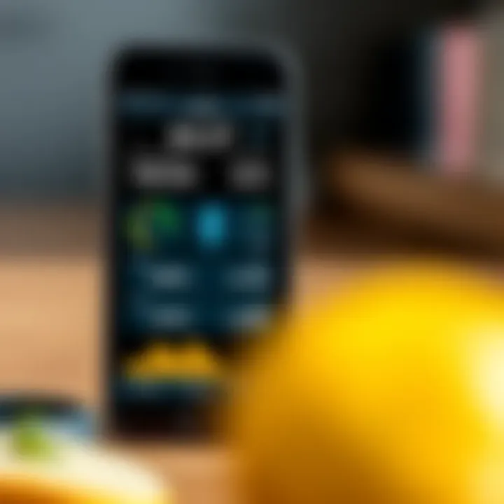A vibrant smartphone screen displaying various health metrics and statistics