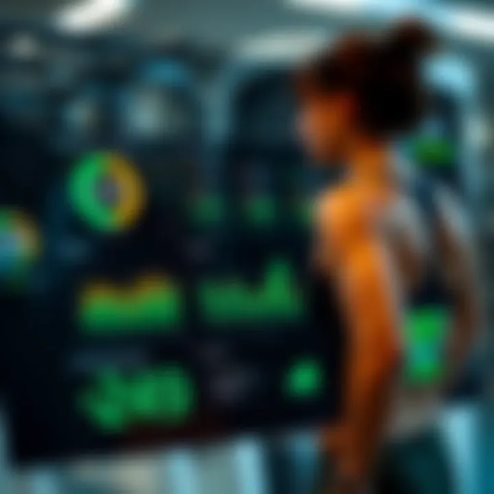 A digital dashboard featuring user progress and achievements