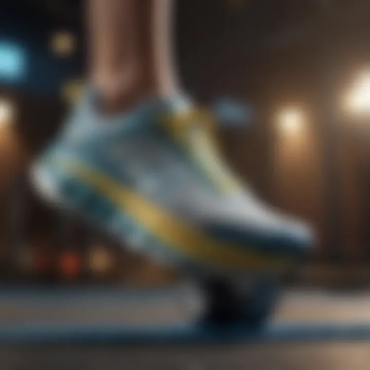 Close-up of Hoka shoe cushion technology