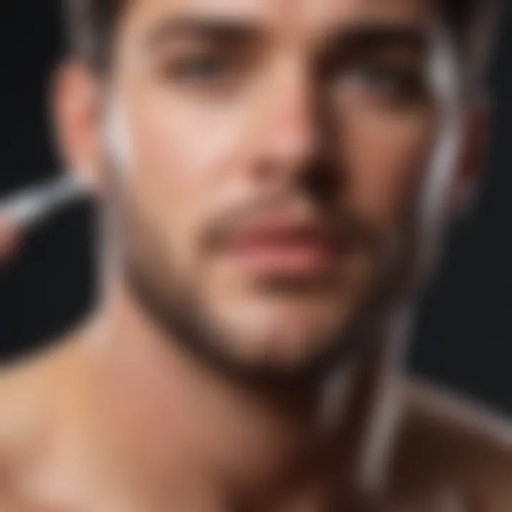 Illustration of safety measures during hair removal