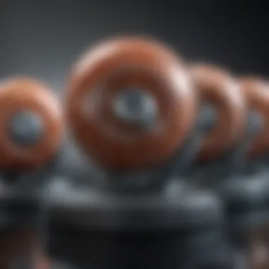 Diverse Nautilus Free Weights Display An array of Nautilus free weights showcasing various sizes and designs.