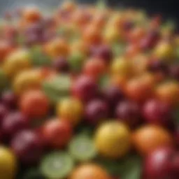 Vibrant assortment of quercetin-rich fruits
