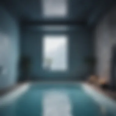 Cool Calm: The Meditative Space of Cold Therapy A tranquil meditation space with cool blue tones