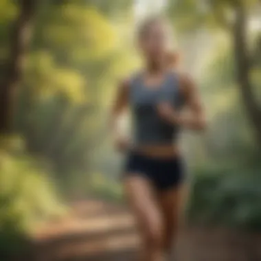 Running for Joy: Beyond Weight Loss A runner enjoying a scenic trail without focus on weight reduction.