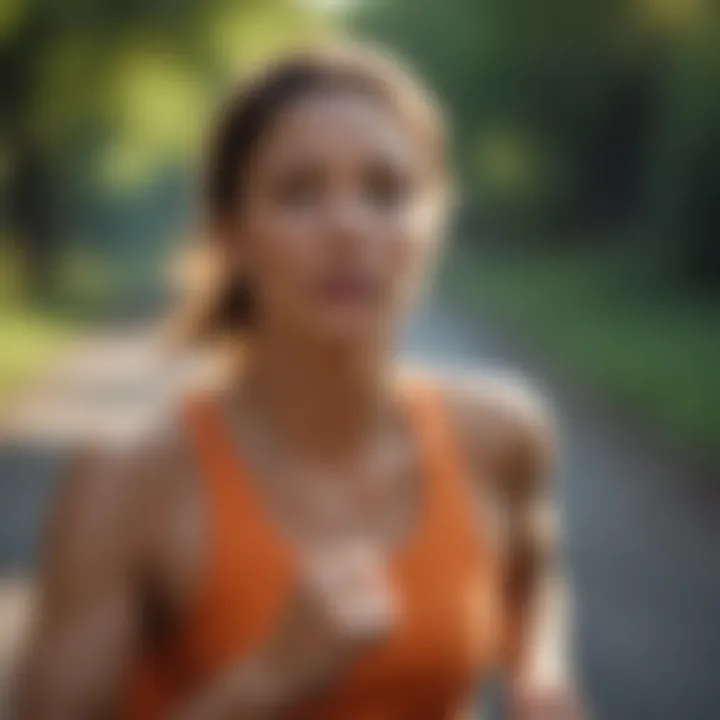 A person meditating post-run, emphasizing psychological well-being.