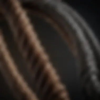 Close-up of the material and design of weighted workout ropes
