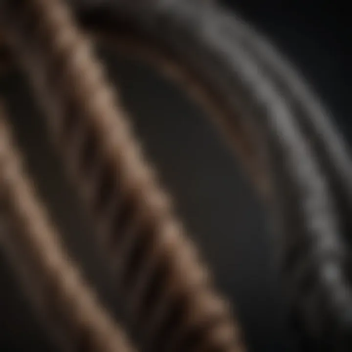Close-up of the material and design of weighted workout ropes