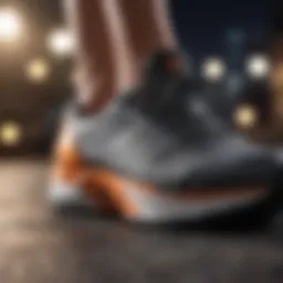 Close-up of sneaker cushioning technology
