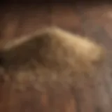 Nutrient-rich hemp seeds scattered on a wooden table